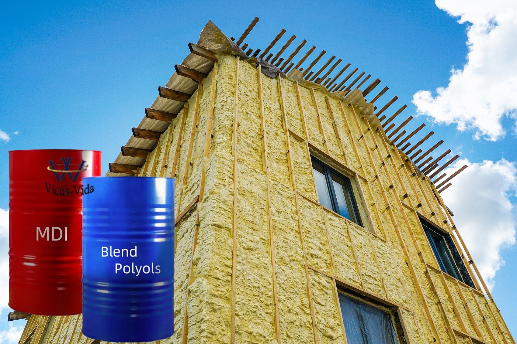 Polyurethane Spray As PU Foam For Construction Insulation Raw Material